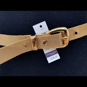 Ralph Lauren 18kt gold belt 39 inches 3/4 wide